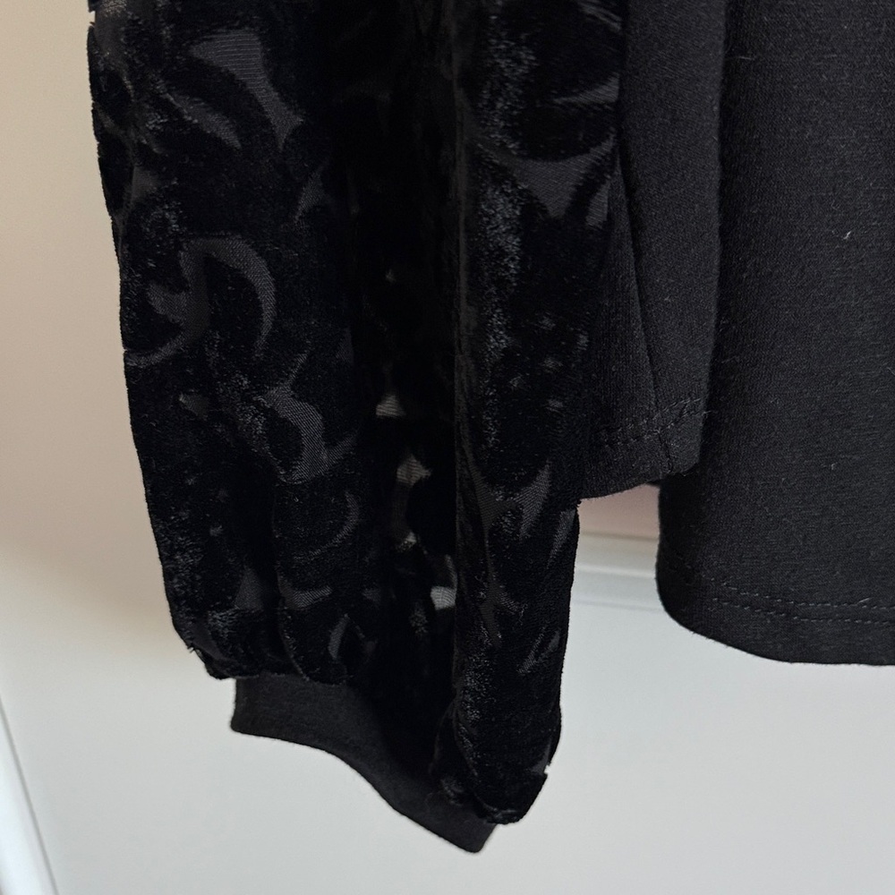 Altar'd State Puff-Sleeved Velvet Burnout Top Size Small - Picture 4 of 7